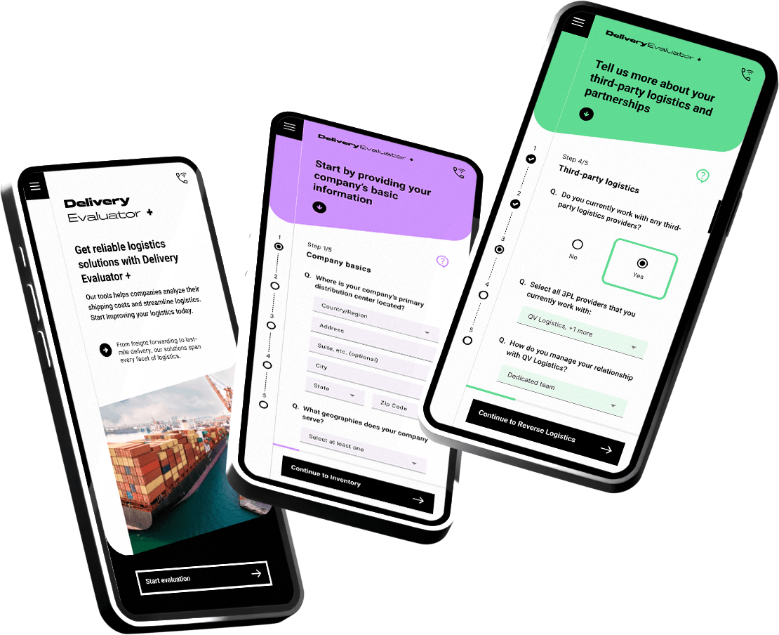 three mobile devices floating