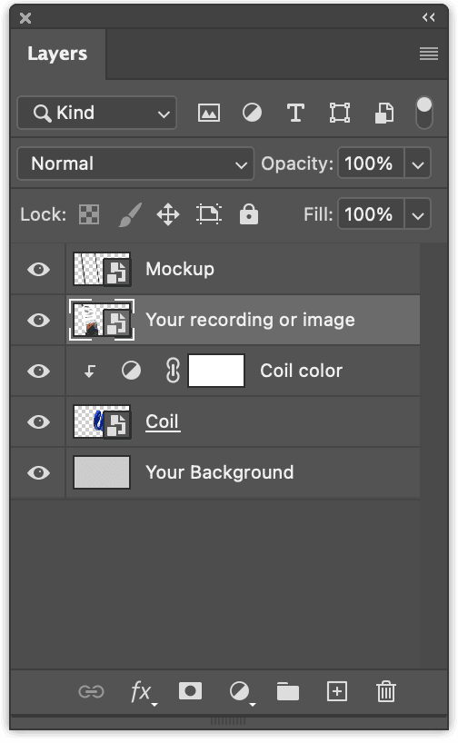 Photoshop layer stack