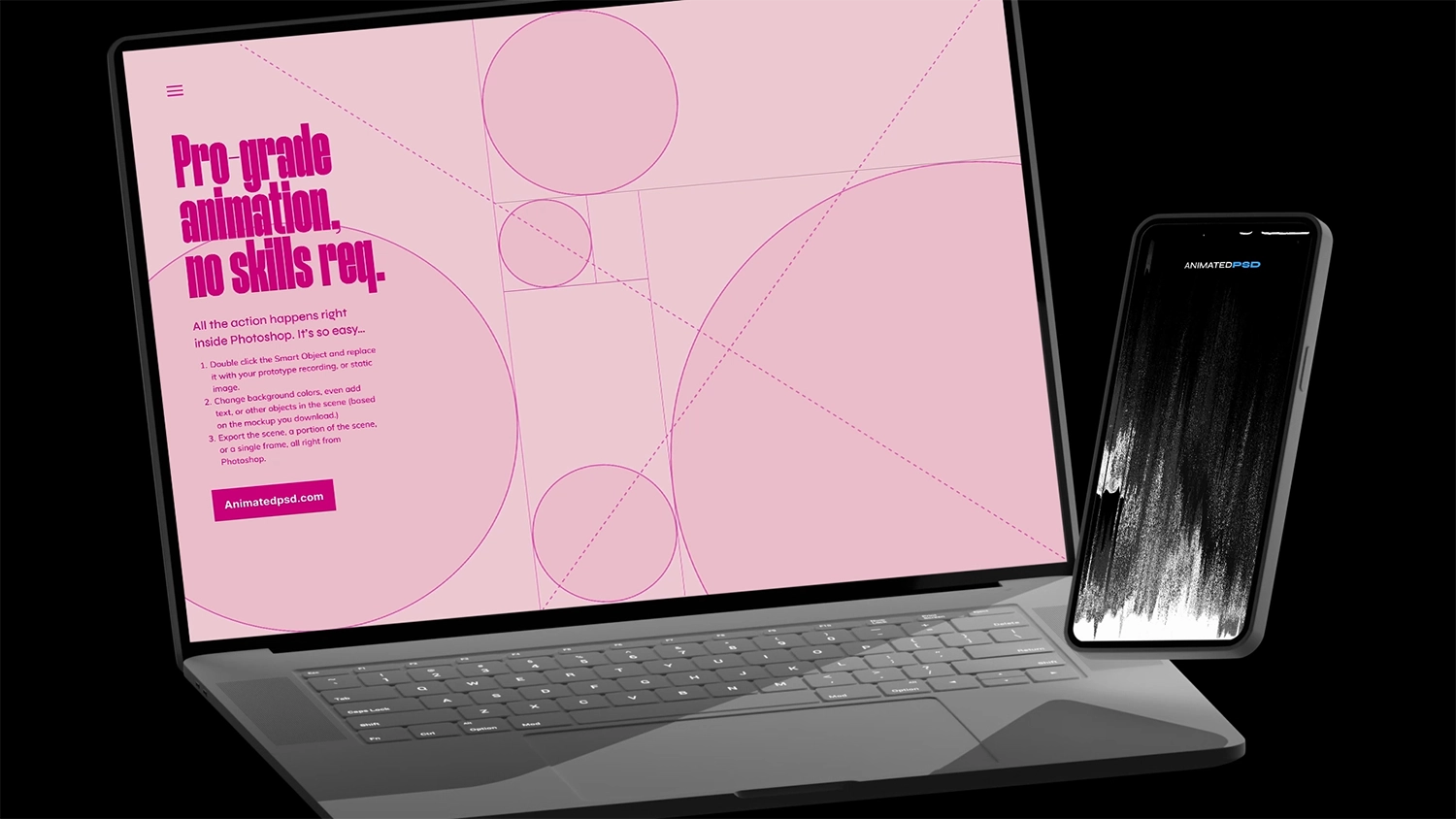 Laptop and mobile device with light streaming from behind